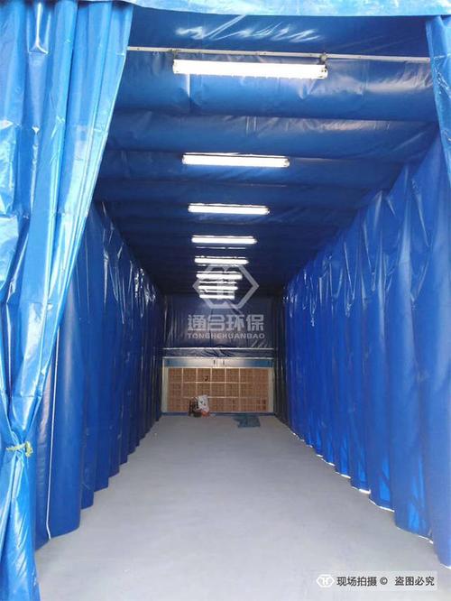 通合环保 邹城市5米&times;5米&times;4.5米环保干式伸缩喷漆房工程实例